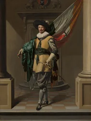 Portrait de Loef Vredericx (1590-1668) en porte-drapeau